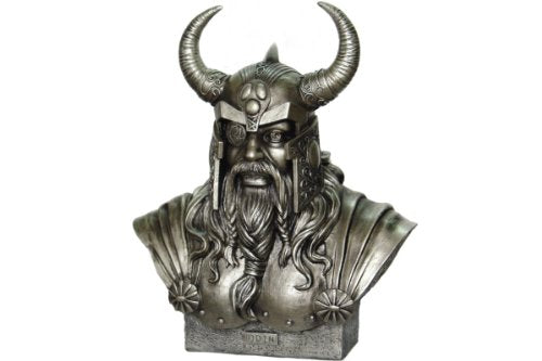 Pacific Trading PTC 11.75 Inch King Odin Warrior God Head and Bust Statue Figurine
