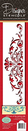 Designer Stencils Turn of The Century Cake Stencil Side, Beige/Semi-Transparent