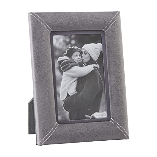 Mud Pie Velvet Frame, Gray, 8 3/4-inch