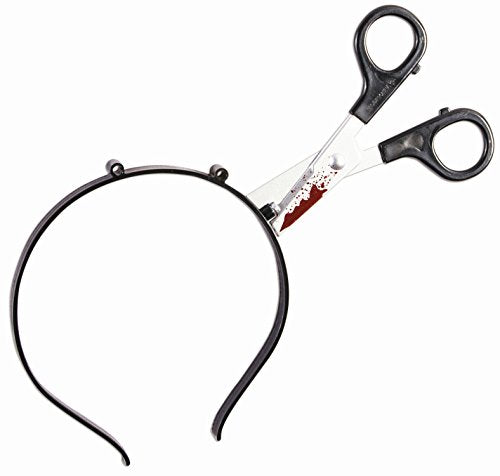 Forum Novelties Unisex-Adults Zombie Scissor Headband, Black, Standard 78538
