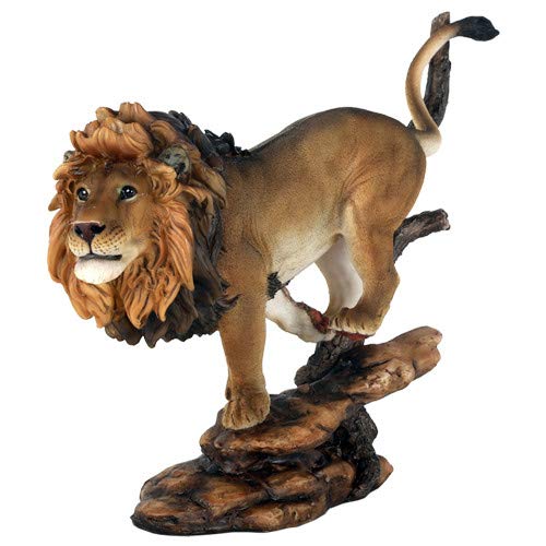Pacific Trading Giftware 10 3/4" Pride Rock King of The Jungle Savannah Lion Wildlife Home Statue Simba