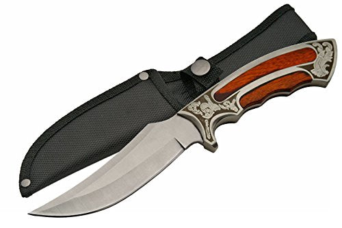 SZCO Supplies 10" Silver Gentleman Hunting Knife Stainless Steel Skinning Knife