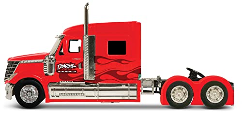 Maisto Set of 2Piece International Lonestar Trucks Red & Black Custom Rigs 1/64 Diecast Models 12389