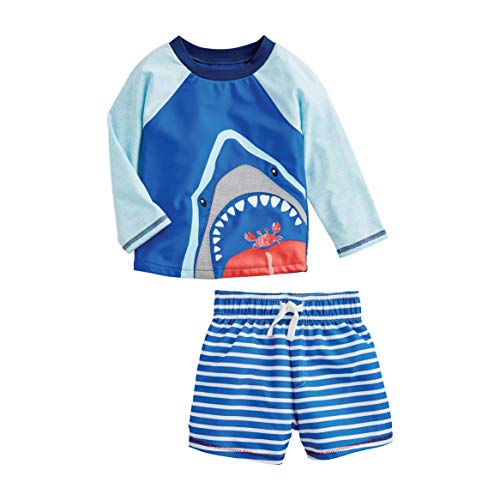 Mud Pie Shark Rash Guard Set, 18 Months