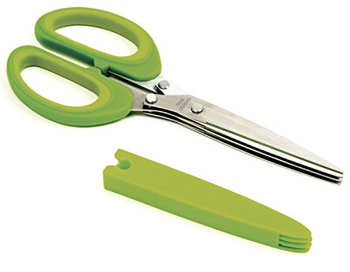 Norpro Triple Blade Herb Scissors, 7.5in/19cm, Green