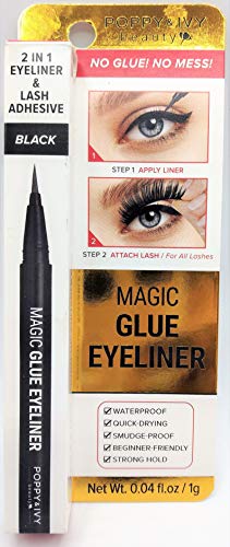 Absolute New York Poppy & Ivy 2 IN 1 Magic Eyeliner & Lash Adhesive, 0.04 fl.oz /1g (BLACK)