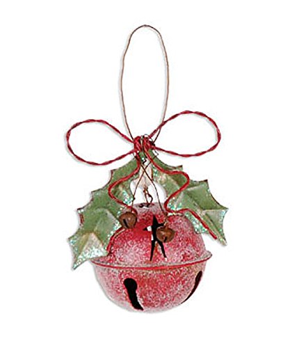 Sunset Vista Design Holiday Ornament, Christmas Red Jingle Bell