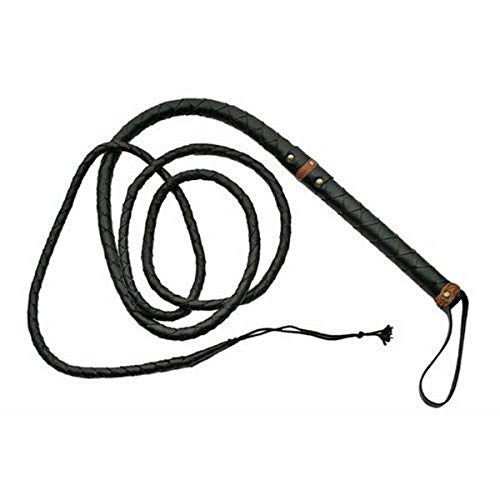 SZCO Supplies Hand Made Leather Bull Whip, 9-Feet