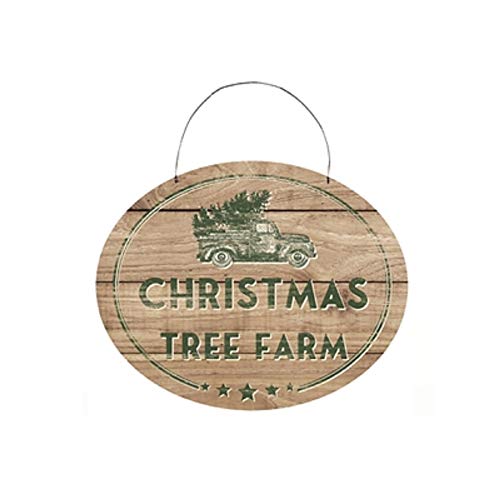 Melrose 83871 Christmas Tree Farm Sign, 8-inches Height, MDF