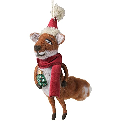Homart 0451-0 Boy Fox Ornament, 5.5-inch Height, Felt