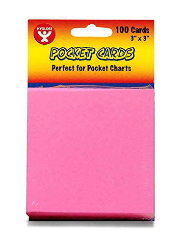 Hygloss Products Cards, 3" x 3" Size, Electric Pink (42501)