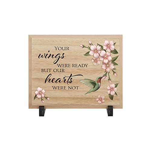 Carson Home Table Decor Plaque, 9-inch Length, Wood (Wings)