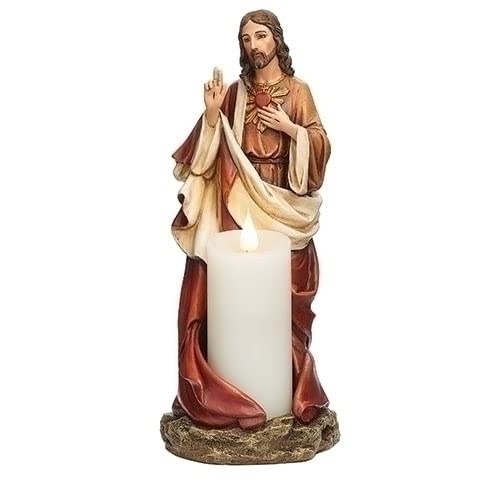 Roman 10" Red and White Sacred Heart of Jesus Religious Tabletop Figurine