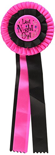 Beistle Last Night Out Deluxe Rosette, 41/2 by 131/2-Inch