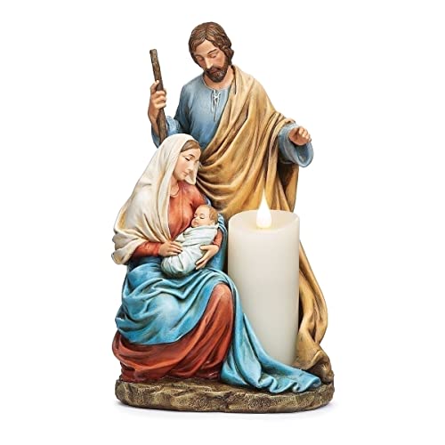 Roman 10" White and Blue Holy Family Christmas Tabletop Figurine