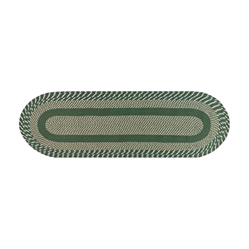 Better Trends Newport Braid Collection is Durable and Stain Resistant Reversible Indoor Utility Rug 100% Polypropylene in Vibrant Colors, 24" x 108" Runner, Sage