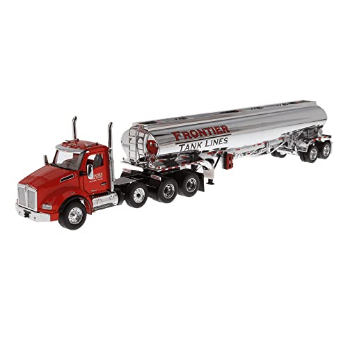 1:50 Custom Frontier Tank Lines Kenworth T880S SBFA Tandem with Pusher Axle Day Cab with Heil FD9300/DT-C4 Petroleum Trailer - Diecast Masters - 64190