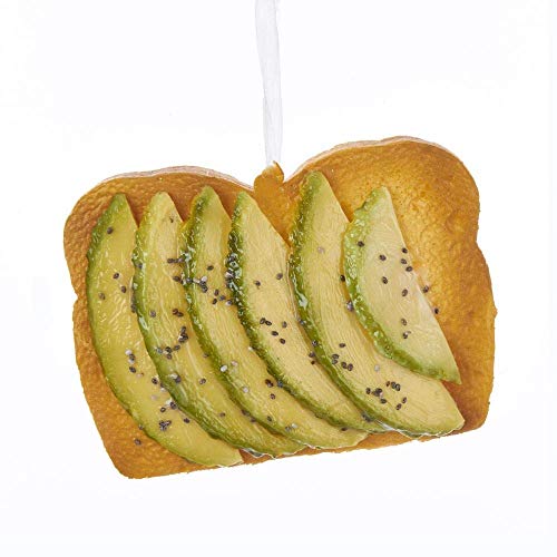 Kurt Adler Green Avocado Toast Ornament