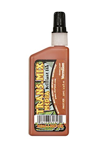 Chartpak Koh-I-Noor Translucent Mix Media Pigment-Based Drawing Ink, 0.75 Oz. Bottle, Vermillion (9065F.VER)