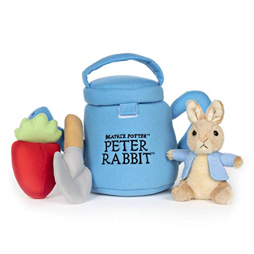 GUND Beatrix Potter Peter Rabbit Easter Basket Plush Playset, 5 Pieces, 6"