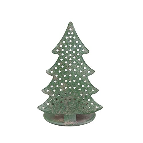 Blossom Bucket Laser Cut Punched Metal Tree Candle Holder, Small, 11.25-inch Height
