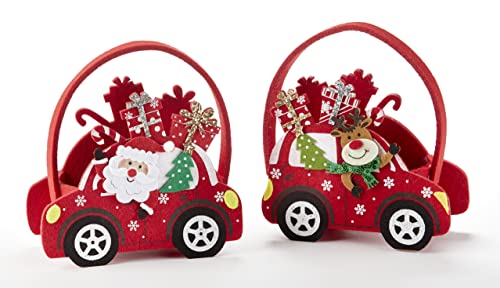 Delton Felt Christmas Car Bag, 2 Assortment