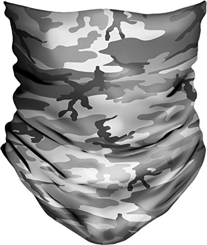 Spoontiques 20050 Gaiter Face Cover (Gray Camo)