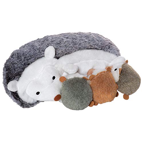 Manhattan Toy Nursing Nissa Hedgehog Stuffed Animal with 3 Baby Hedgehogs