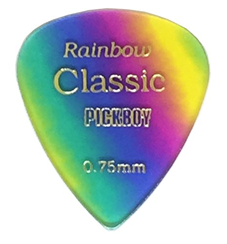 Osiamo Pickboy Vintage Pick, Rainbow, Cellulose, 0.75mm, 10 picks