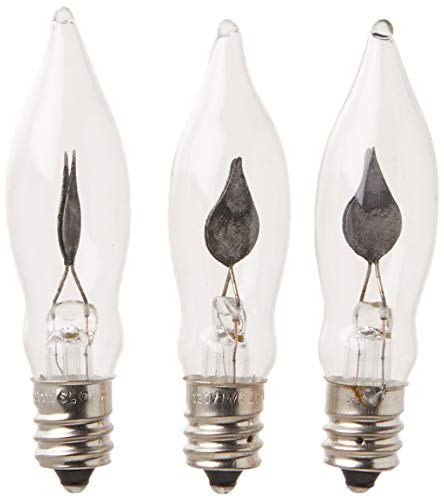 Kurt Adler C7 Flicker Flame Replacement Bulbs For UL0702 and UL0740 - 3 Pieces