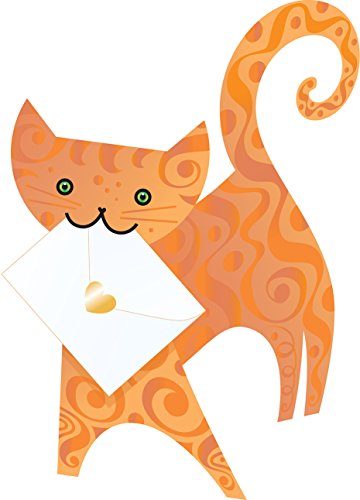 Boston International Celebrate the Home Special Delivery Delightful 3-D Animal Card, Marmalade Cat