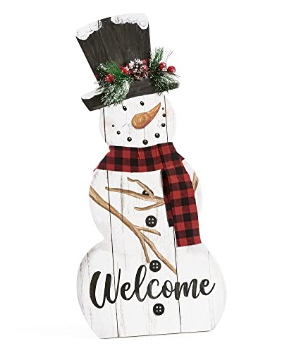 Giftcraft 681860 Christmas Easel Back Snowman D‚Äö√†√∂¬¨¬©cor with Sentiment, 17.51 inch, Medium Density Fiberboard and Polyester