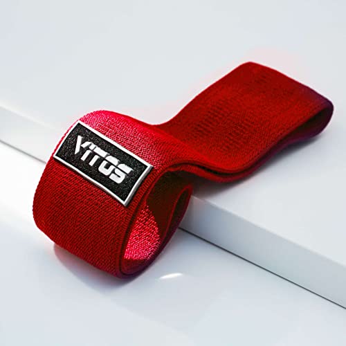 Vitos Resistance Exercise Workout Hip Band | for Men Women Soft Fabric Non Slip Design Bands Clothe Fitness Loop Circle Exercise Legs Butt (Red Small)