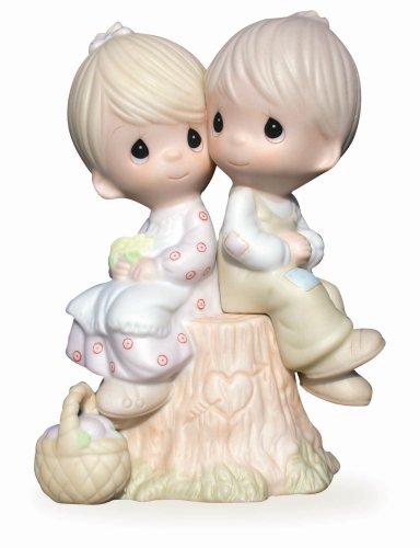 Precious Moments,  Love One Another, Bisque Porcelain Figurine, E1376