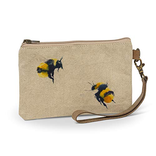 Abbott Collection  96 Bee Zip Pouch w/Strap-5x8 L, 5x8 inches L, Flax