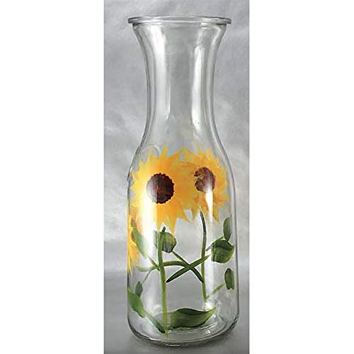 Sunflower Hand Painted Carafe 34oz Grant Howard