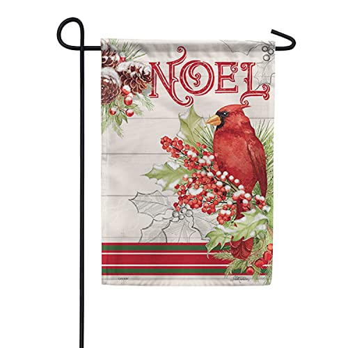 Carson Home Accents Noel Cardinal DuraSoft Garden Flag, 12-inch Width, Fabric