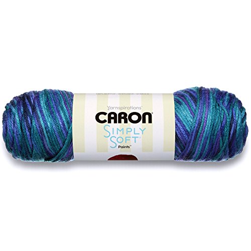 Spinrite Yarns (CA) Caron Simply Soft Paints Yarn (4) Medium Worsted Gauge 100% Acrylic - 5oz - Oceana - Machine Wash & Dry