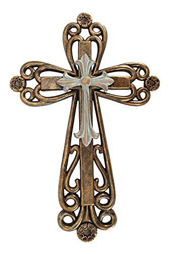 Comfy Hour Faith and Hope Collection Classic Layered Hollow Out Wall Decoration, Copper, Bronze