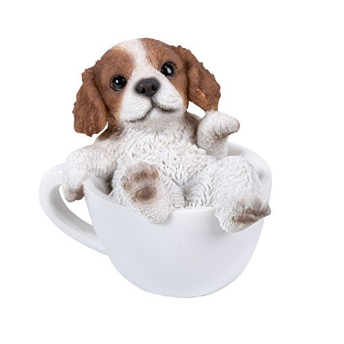 Pacific Trading Giftware King Charles Spaniel Adorable Mini Teacup Pet Pals Puppy Collectible Figurine 3.25 Inches