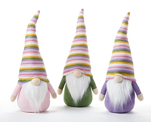 Delton Knit Stripe Gnome Stump, 3 Assortment