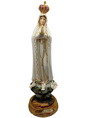 Creative Brands Our Lady of Fatima 12" Catholic Statue portraying Virgin Mary Blessed Mother