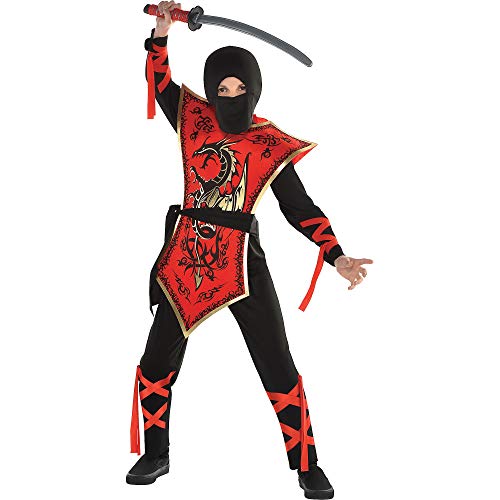 Ninja Assassin Halloween Costume for Boys, Extra Large, with Included Accessories, by Amscan