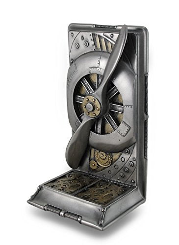 Unicorn Studio Veronese Design Steampunk Metallic Steel/Brass Finished Plane Propeller Single Bookend