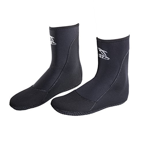 IST 4mm Super Stretch Diving Freediving Neoprene High-Cut Socks (Small)