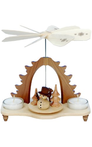 Christian Ulbricht 33-052 Pyramid-Snowman-7.5" H W x 7.75" D, Brown