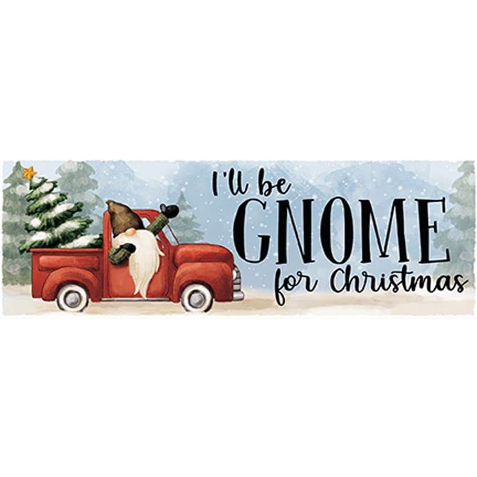 Carson Home Accents Gnome Christmas Magnet Message Bar Sign, 6-inch Width