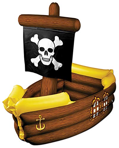 Beistle Inflatable Pirate Ship Cooler (holds apprx 72 12-Oz cans) Party Accessory  (1 count) (1/Pkg)