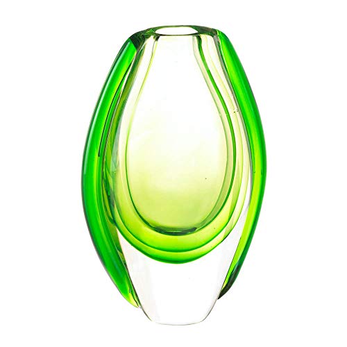 Sigma SLC Accent Plus Emerald Art Glass Vase 5.5x2.5x8.5
