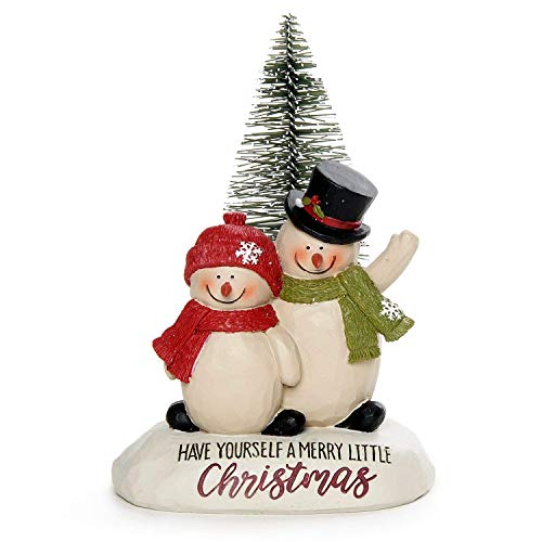 Blossom Bucket 218-13309 Have Yourself a Merry Little Christmas Snowman Couple Figurine